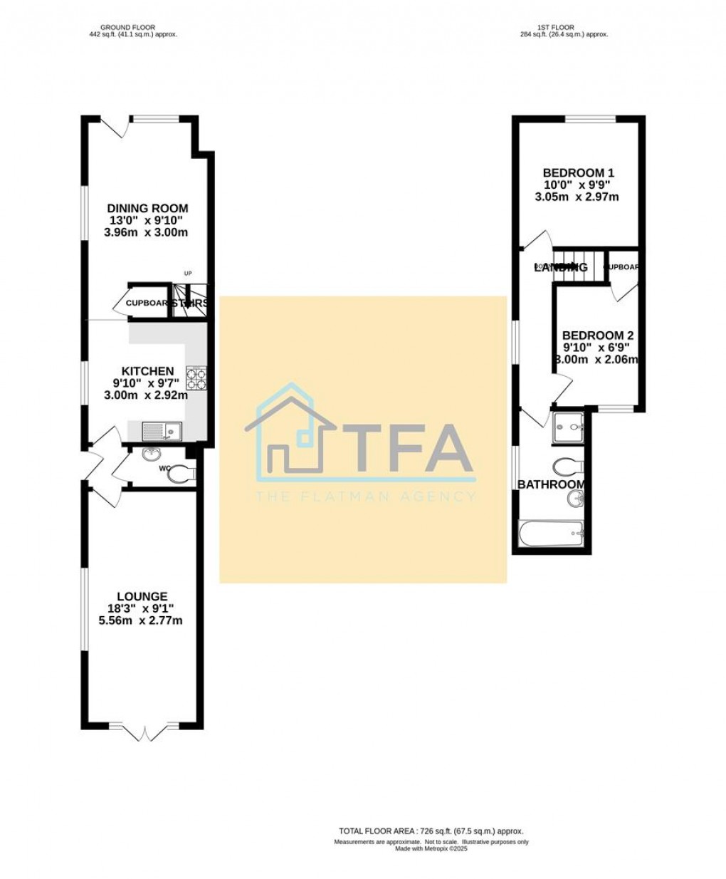 Floorplan for Blenheim Gardens, Reading