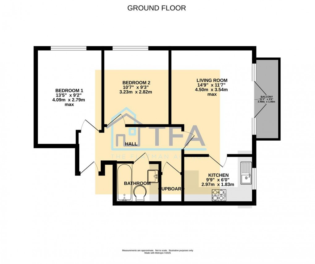 Floorplan for Winslet Place, Oxford Road, Reading