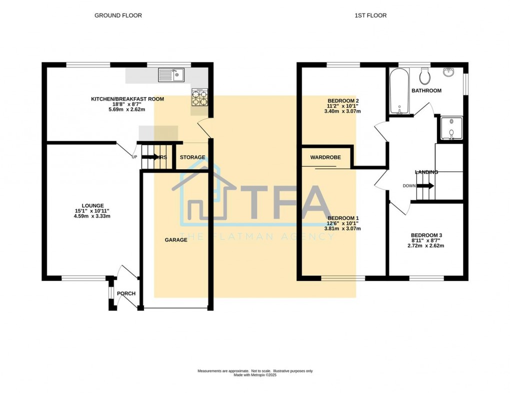 Floorplan for Colemans Moor Road, Woodley, Reading