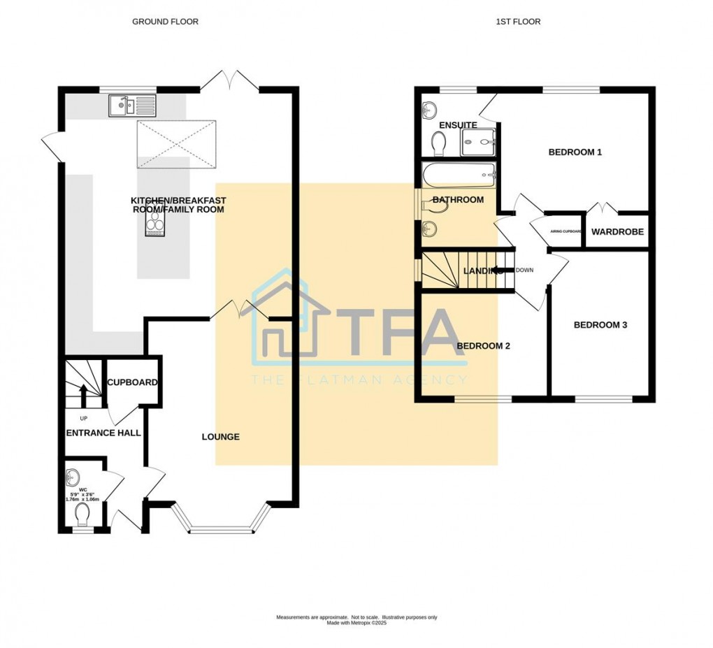 Floorplan for Coriander Way, Lower Earley, Reading